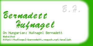 bernadett hufnagel business card